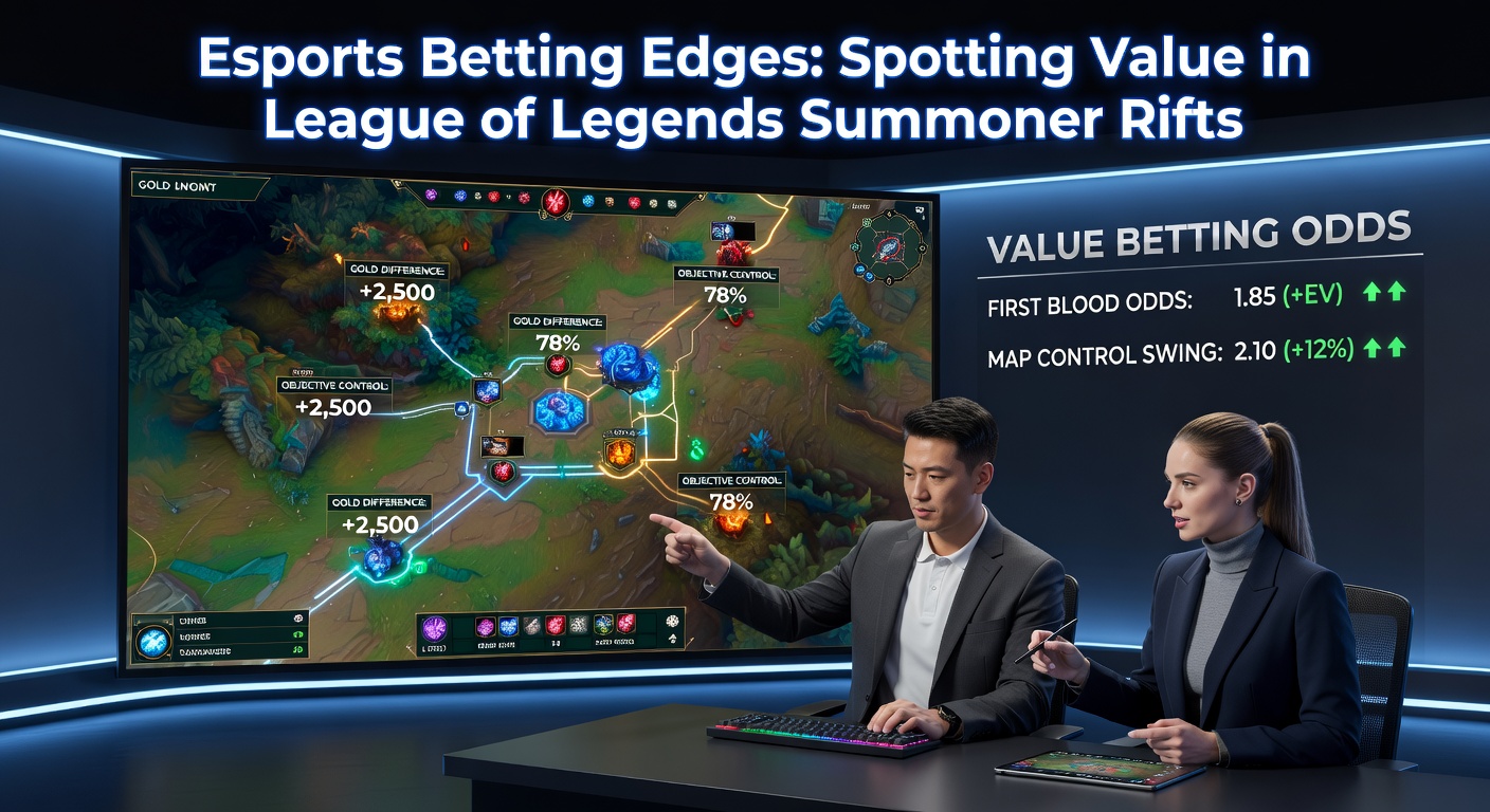 Graph showing gold differential trends and win rates across professional League of Legends matches on Summoner's Rift